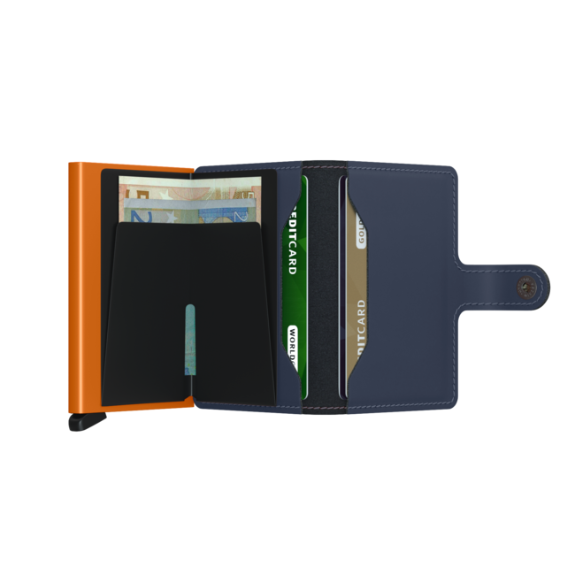 Secrid Miniwallet Matte Nightblue & Orange | Secrid Wallet | Portemonnee