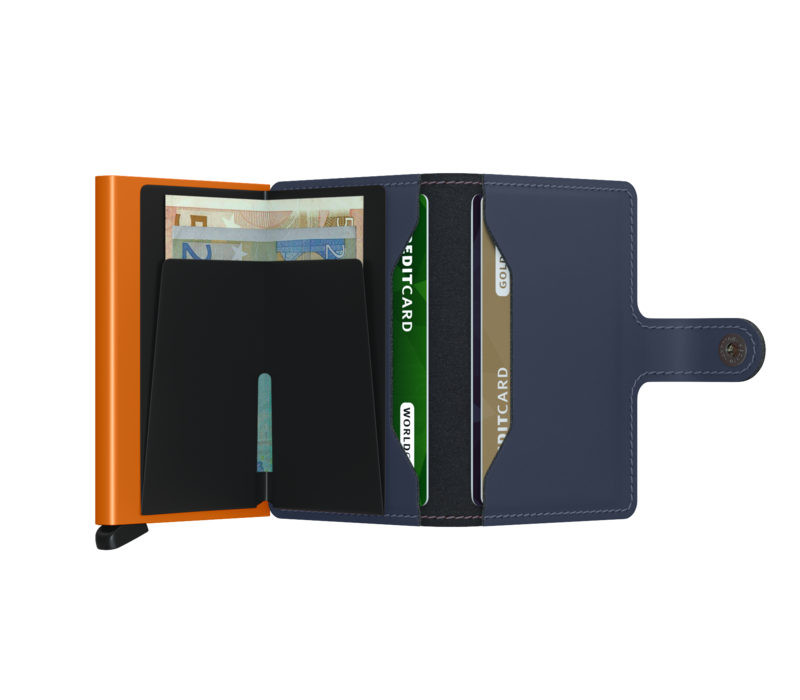 Miniwallet Matte Nightblue & Orange | Secrid Wallet | Portemonnee