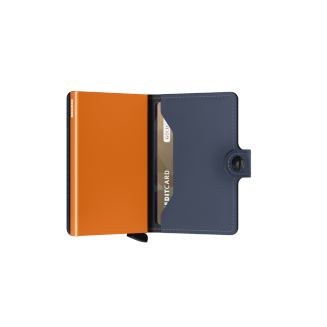 Secrid Miniwallet Matte Nightblue & Orange | Secrid Wallet | Portemonnee