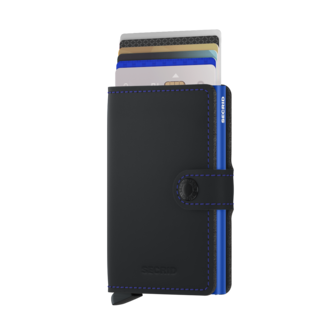 Secrid Miniwallet Matte Black & Blue | Secrid Wallet