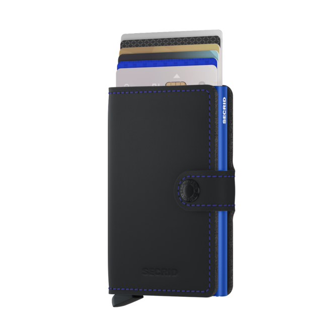 Secrid Miniwallet Matte Black & Blue | Secrid Wallet | Portemonnee