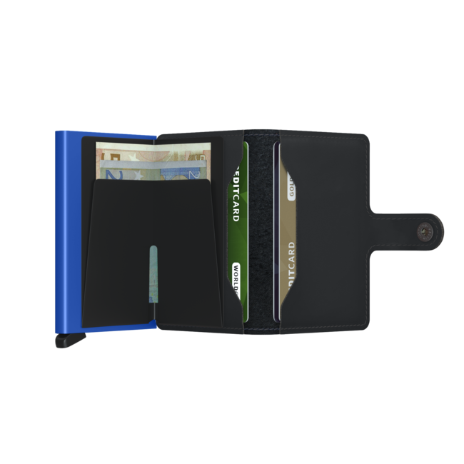 Secrid Miniwallet Matte Black & Blue | Secrid Wallet | Portemonnee