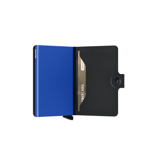 Secrid Miniwallet Matte Black & Blue | Secrid Wallet | Portemonnee