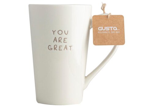 Gusta XL Mok met tekst You are Great 450ml
