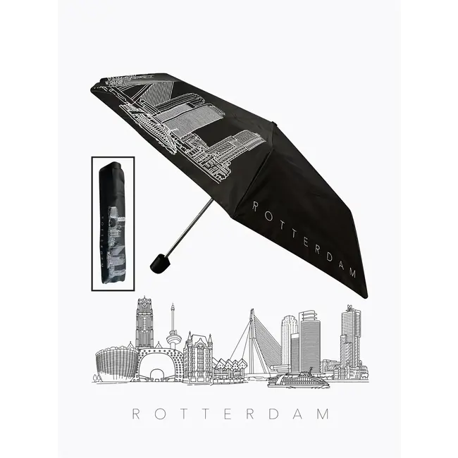 Paraplu met lijntekening Rotterdam