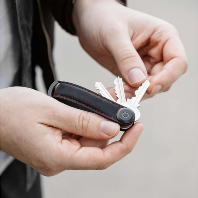 Orbitkey Orbitkey Crazy Horse Leather Obsidian Red Black/Red