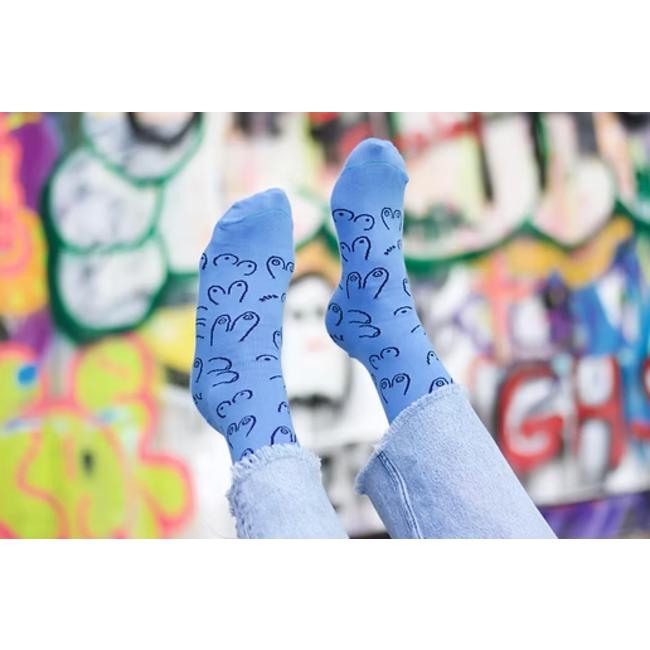 Eatmielies Titties sokken blauw 42-46