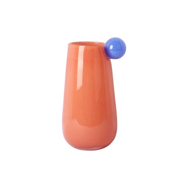 Vase Bolita glass medium soft orange 25cm