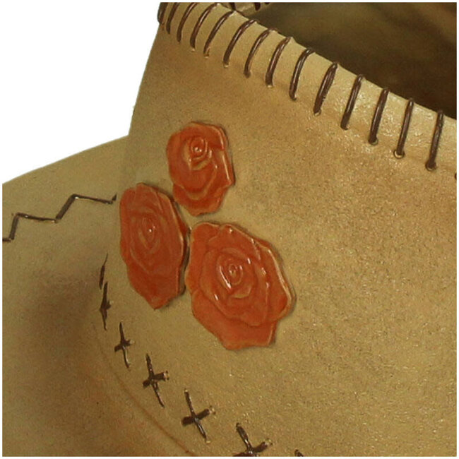 Bloempot Cowboyhoed Polyresin Ivoor 31,5x27x13,5cm