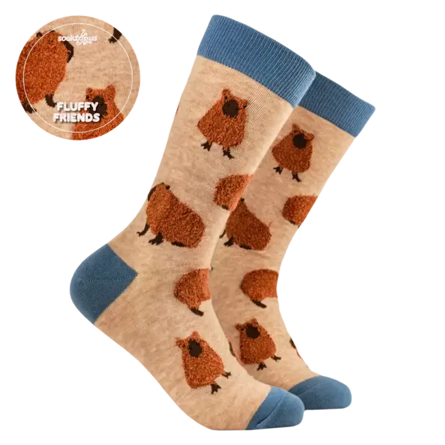 Sok Capibara Fluffies beige
