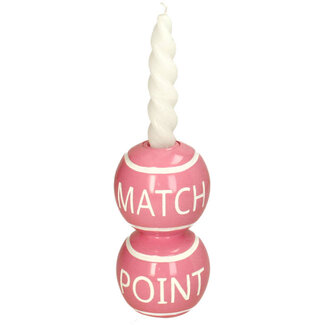 Kandelaar Match Point pink 8x8x15cm
