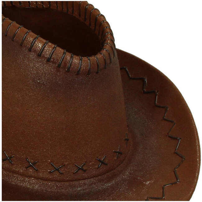 Bloempot Cowboyhoed Polyresin Bruin 31,5x27x13,5cm