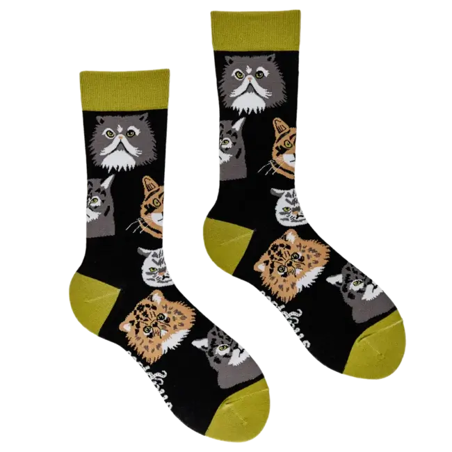 Sok Grumpy Cats zwart  43-46