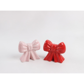 Peper en zoutstel bows - 8,6x4,5x7,4cm | Strikjes | Strikken