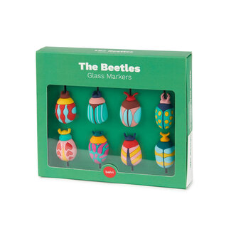 Balvi Glass marker The Beetles assorted colours set van 8