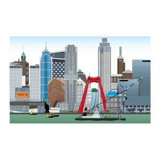 Stukje Rotterdam Rotterdam The Second poster 60x40cm