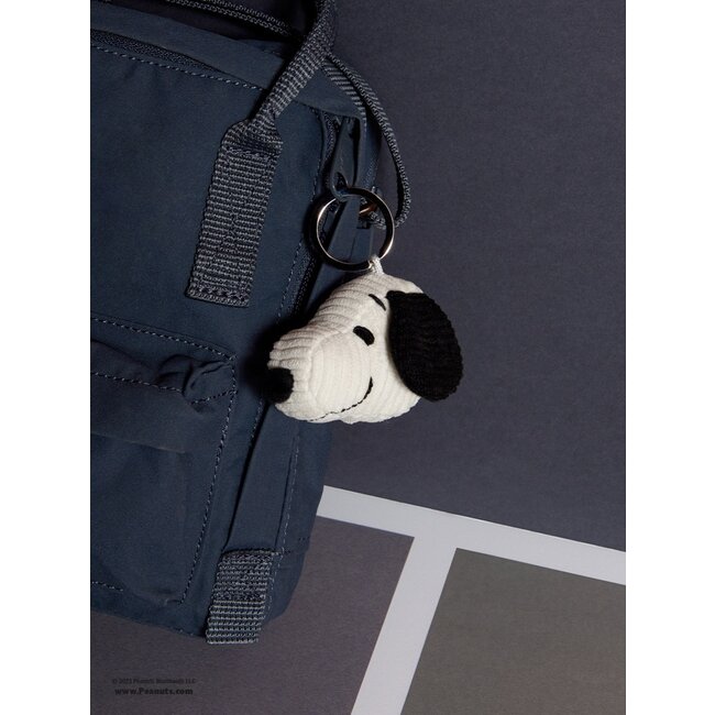 Snoopy Hoofd Corduroy Cream | Sleutelhanger | Knuffel | Pluche