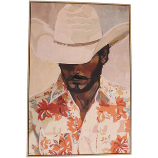 Schilderij Cowboy 80x4,3x120cm