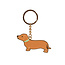 Sausage Dog Enamel Keyring | Sleutelhanger | Teckel
