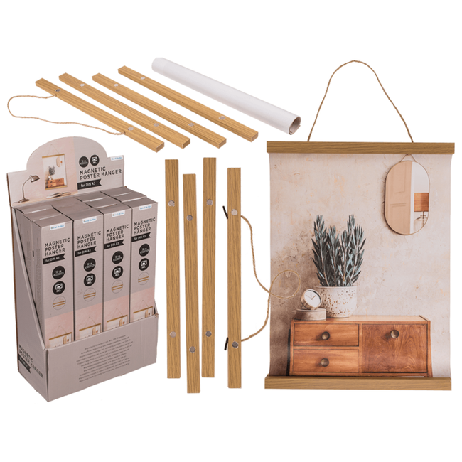 Magnetische houten poster hanger- 30cm