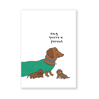 Eatmielies Kaart Omg you're a parent | Teckel | Dog | Tweeling