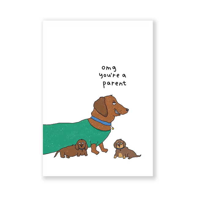 Eatmielies Kaart Omg you're a parent | Teckel | Dog | Tweeling