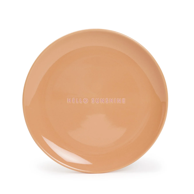 Vondels Breakfast plate HELLO SUNSHINE orange ø22cm