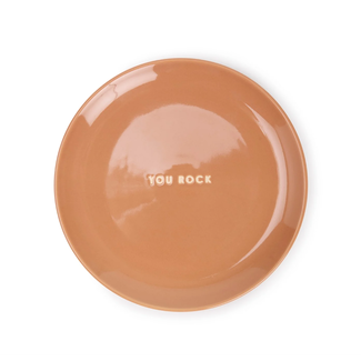 Vondels Breakfast plate You Rock terracotta  ø22cm