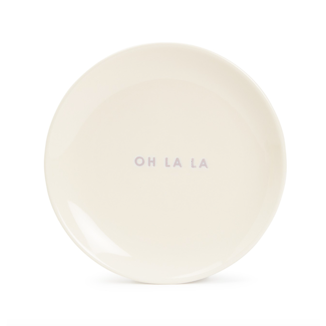 Vondels Ceramic cake plate OH LA LA ecru ø16cm
