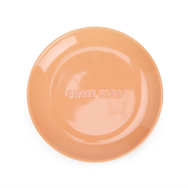 Vondels Ceramic cake plate SWEET CLUB orange ø16cm