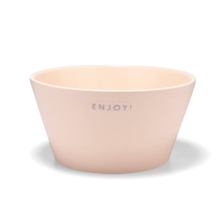 Vondels Ceramic bowl ENJOY! ecru H7cm