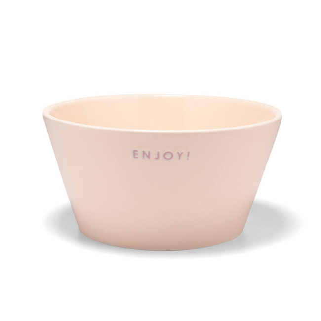 Vondels Ceramic bowl ENJOY! ecru H7cm