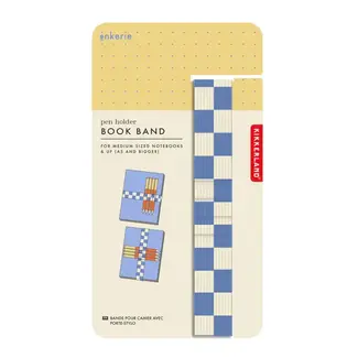 Kikkerland Blue Pen Holder Book Band | Elastiek | Notitieboek | Pennen | Stationery