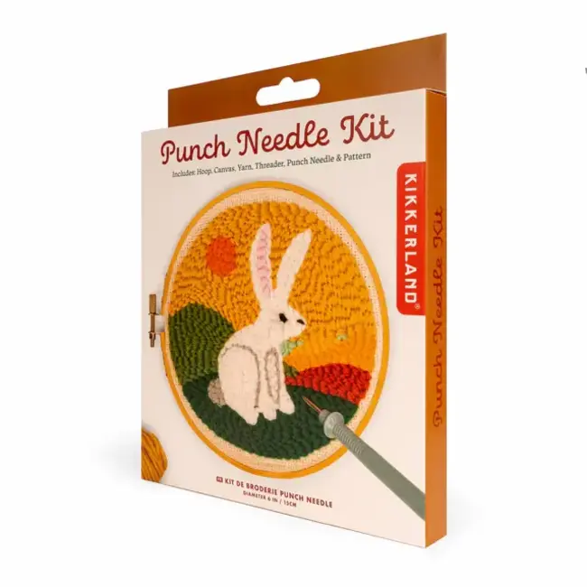 Kikkerland Punch needle kit Hare | Konijn | Borduurwerkje | Embroidery