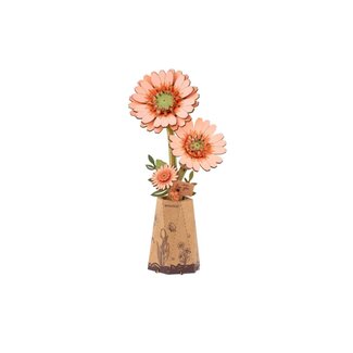 Bloem Gerbera licht oranje | Bouwpakket | Miniatuurset | Bouwset | DIY | Modelbouwpakket
