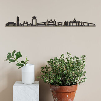 Cityshapes Skyline Amsterdam zwart mdf 90cm