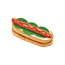 Bread Hot Dog pouch | Hot dog broodje | Etui | 18×8×7.5cm