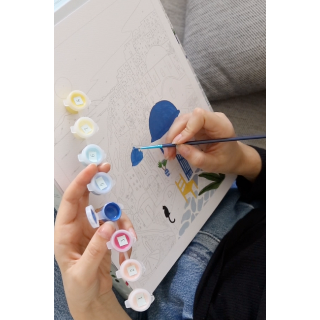Santorini - Paint by number kit