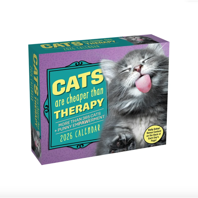 Boxed 26 Cats are cheaper than therapy | Kalender