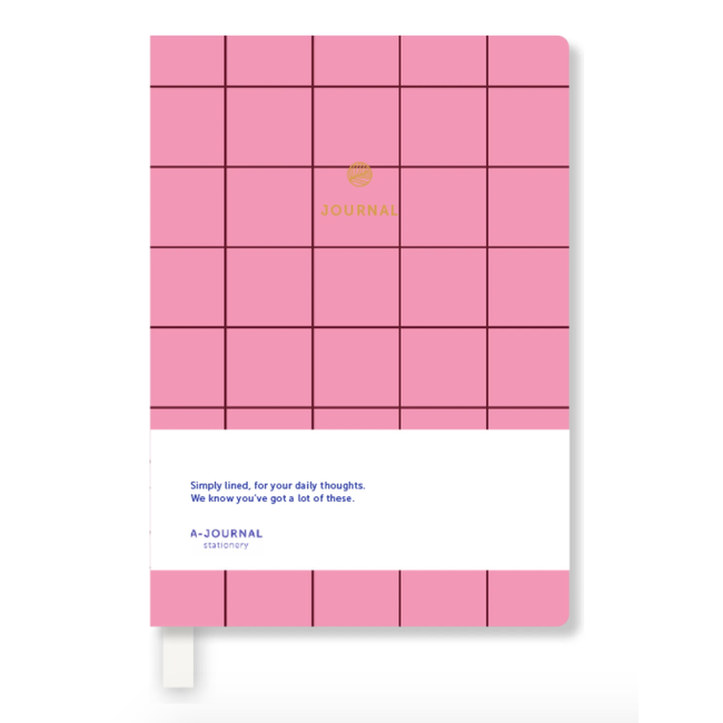 A-Journal A-Journal Notebook A7 Checkered Thin