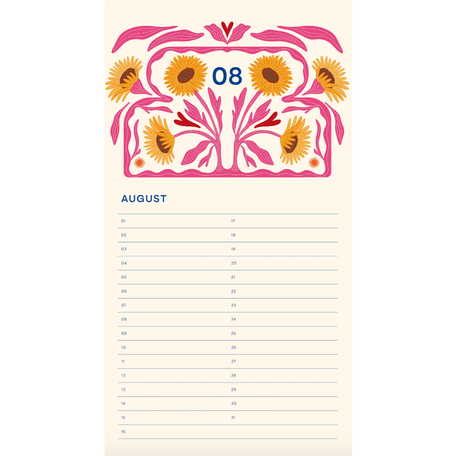 A-Journal Birthday Calendar - Flower Vase | Verjaardagskalender