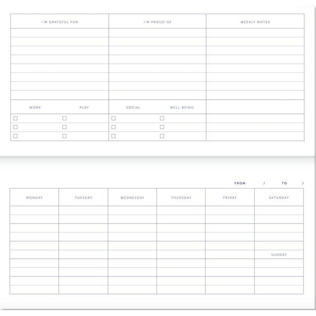 A-Journal A-Journal Spiral Deskplanner - Checkered | Agenda