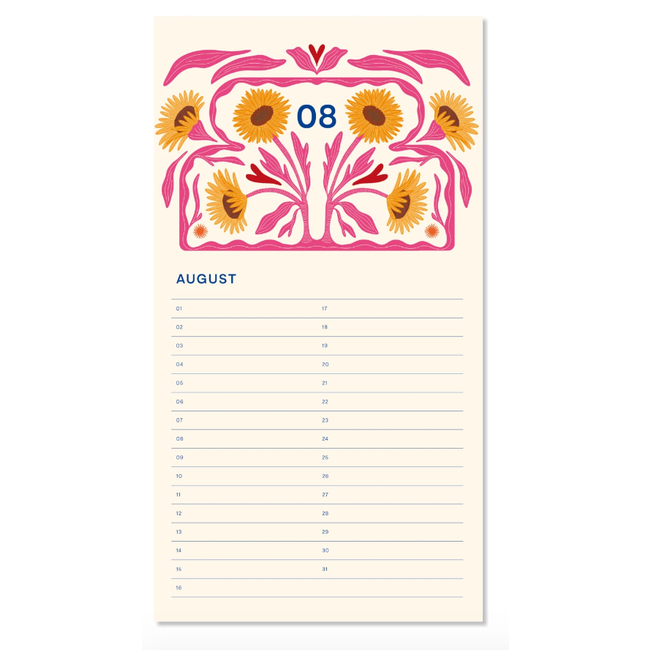 A-Journal Birthday Calendar - Altar Sun | Verjaardagskalender