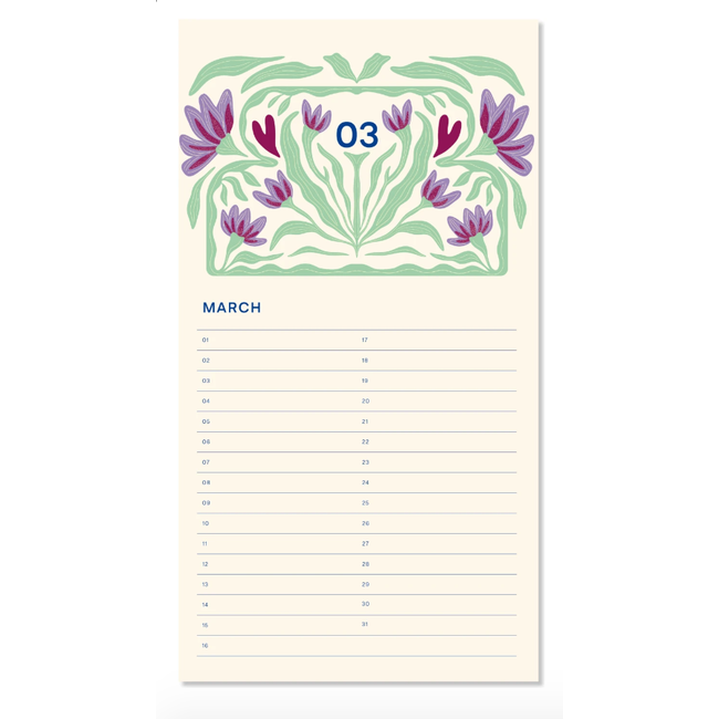 A-Journal Birthday Calendar - Altar Sun | Verjaardagskalender