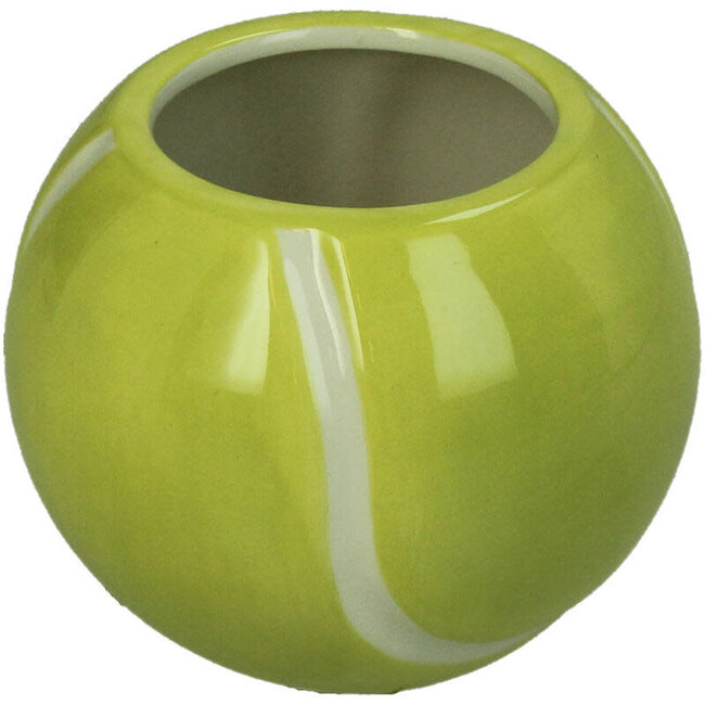 Vase Tennisball Dolomite Yellow 10x10x8cm