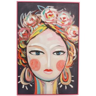 Schilderij Dame 60x90cm