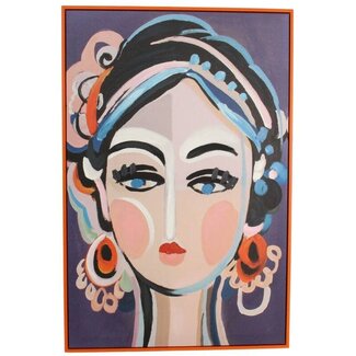 Schilderij Dame 60x90cm