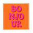 Tegel bonjour oranje