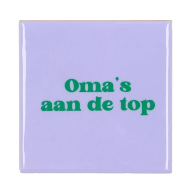 Tegel oma's aan de top