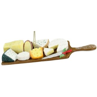 Ornament Cheese Plate Multi 2x4x14cm | Kerstbal | Kerstboom